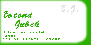 botond gubek business card